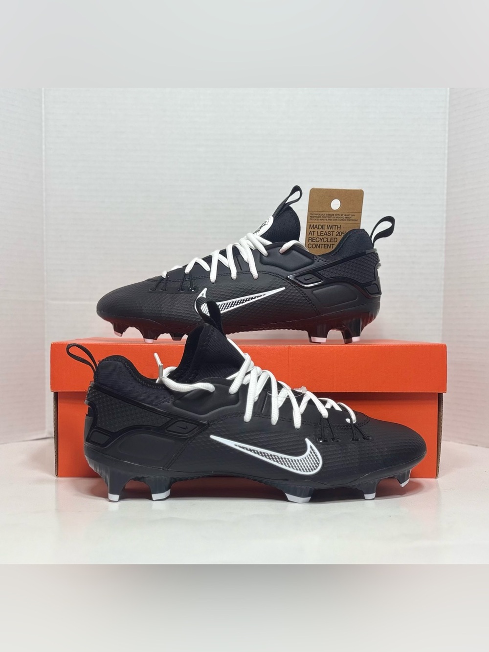 Nike Huarache 9 Elite Low SE LAX Men’s Lacrosse Cleats FD0089-002 Size 8 NEW